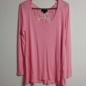 Salmon long sleeve blouse